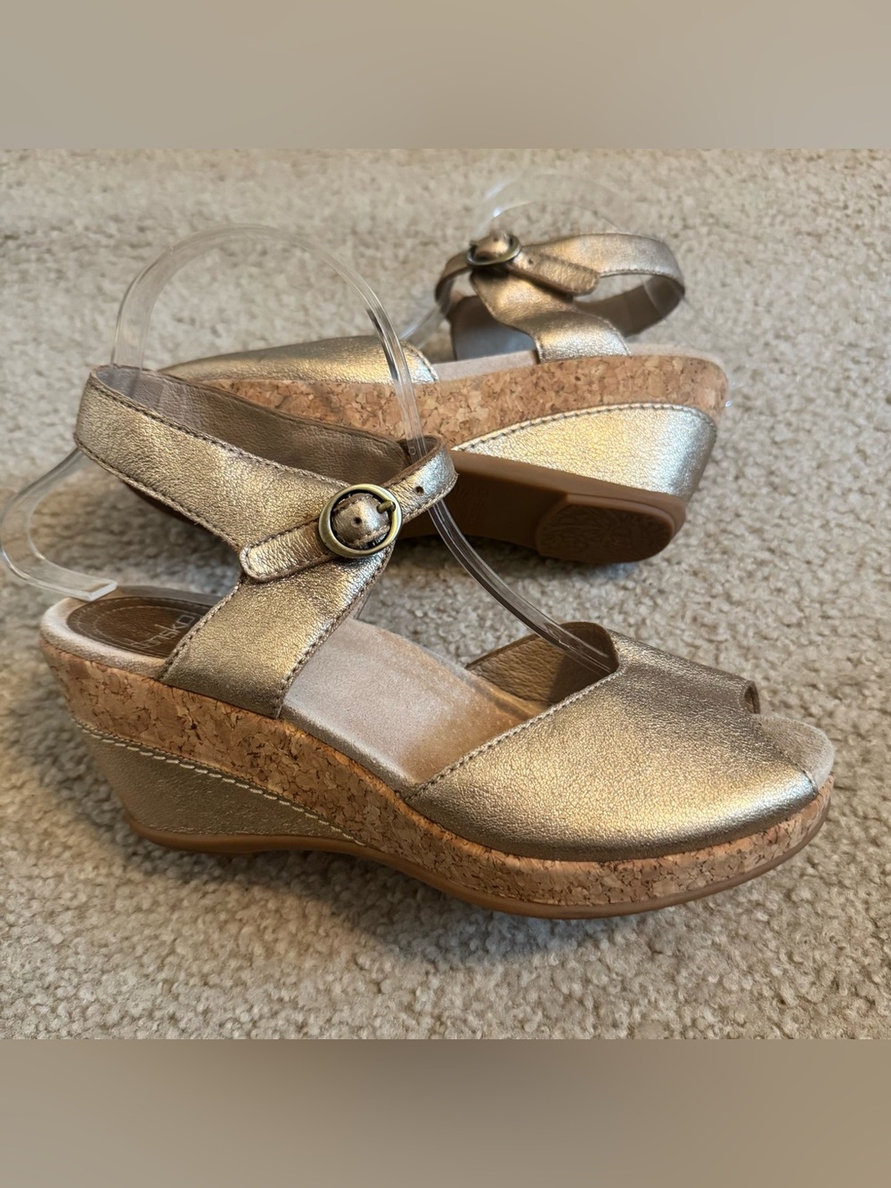DANSKO Charlotte Gold Foil wedge sandals